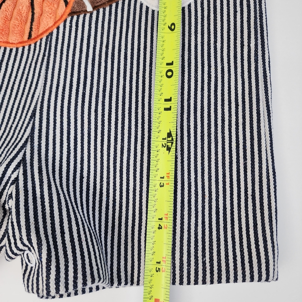 MUD PIE Sports Onesie Striped Romper 0-6 Months - Picture 8 of 11